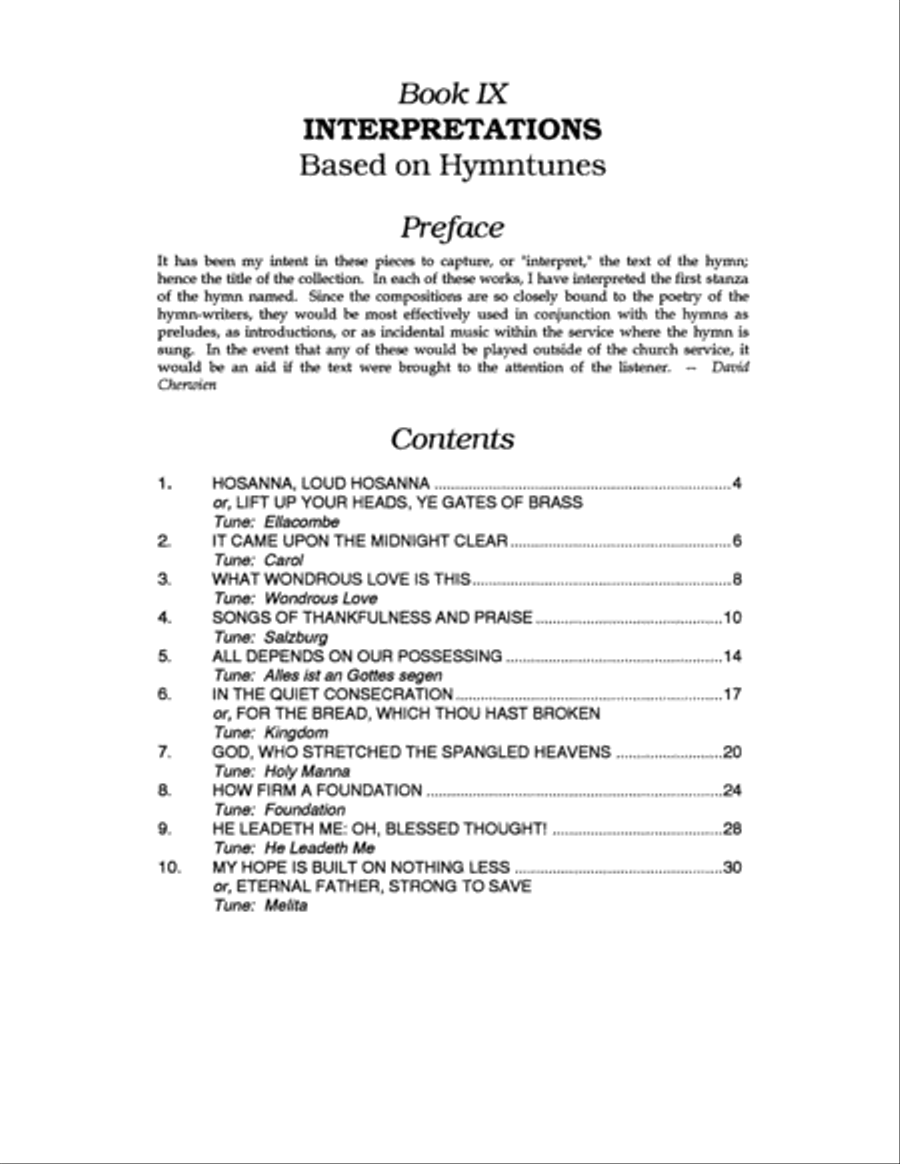 Interpretations, Book IX Organ Solo scores gallery preview page 2