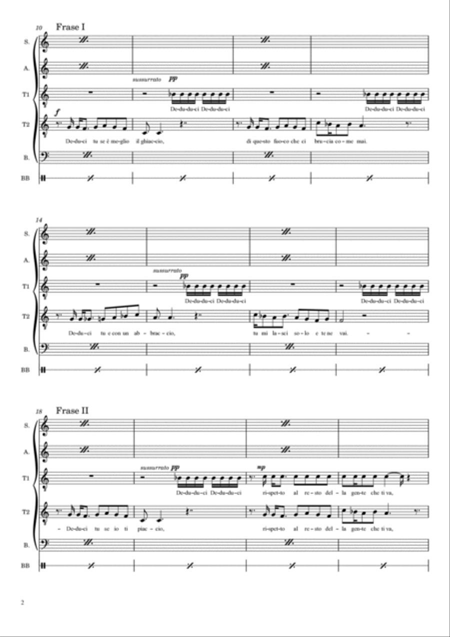 Deduci (SATTB + beatbox) SATTB scores gallery preview page 3