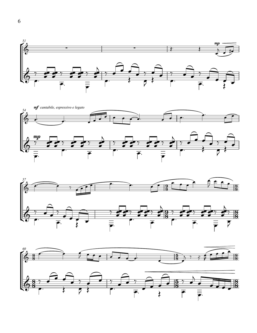 Suite for Flute and Guitar Chamber Music scores gallery preview page 6