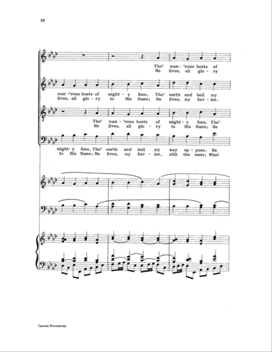 Canonic Processional 4-Part scores gallery preview page 10