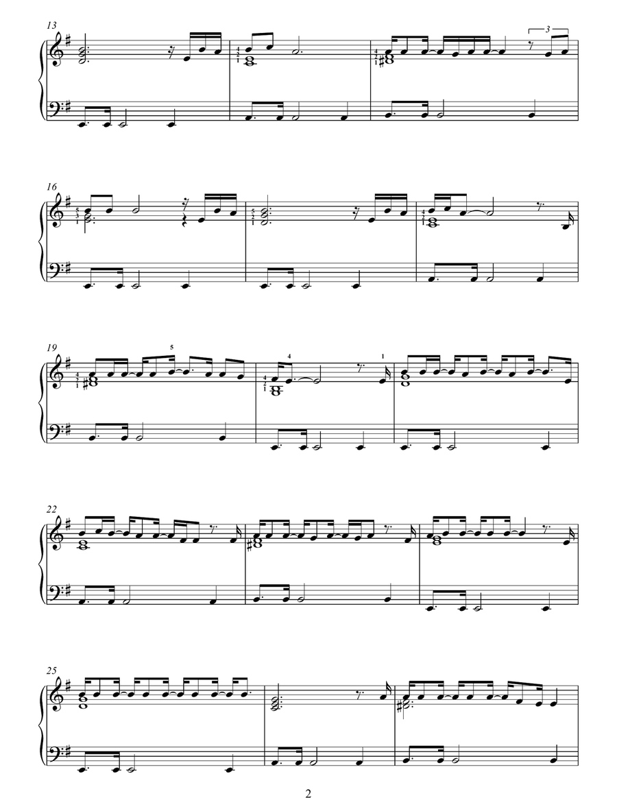 Fragile Piano Solo scores gallery preview page 2