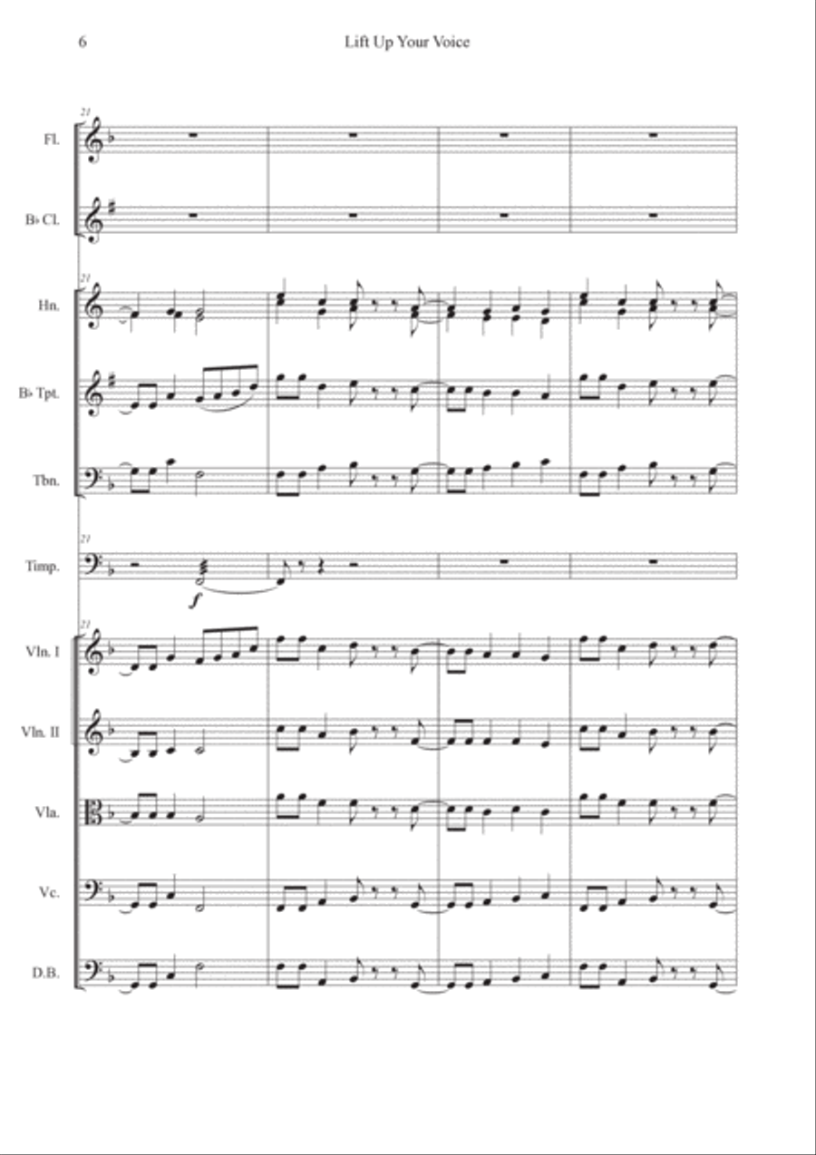 Lift Up Your Voice - Score Only Chamber Music scores gallery preview page 6