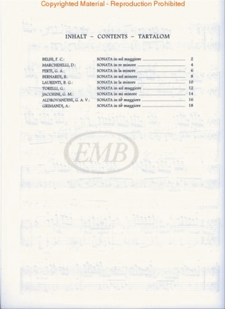 Nine Easy Baroque Violoncello Sonatas Piano Accompaniment scores gallery preview page 2