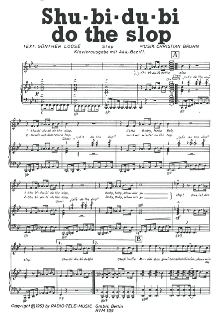 Shu-bi-du-bi do the slop Shu-bi-du-bi do the slop Piano, Vocal scores gallery preview page 3