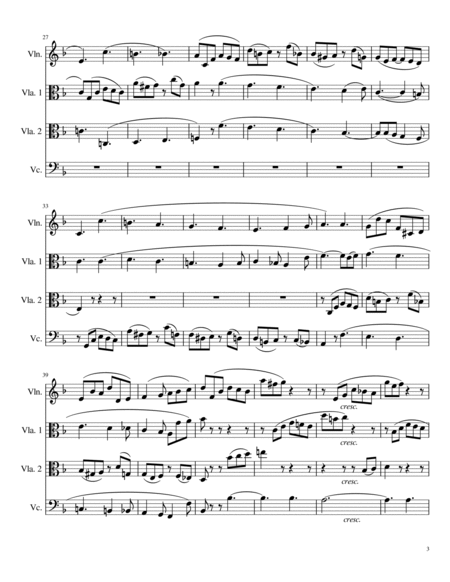 Four Fugues, opus 72 for Violin, 2 Violas, and Violoncello. image number null