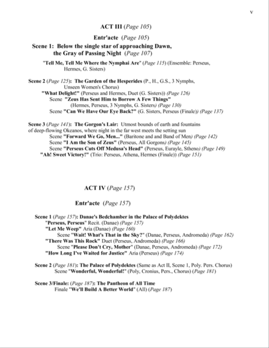 Contemporary Opera, The Hero and the Damned (The story of Perseus and Medusa) Piano Vocal Score Choir scores gallery preview page 5