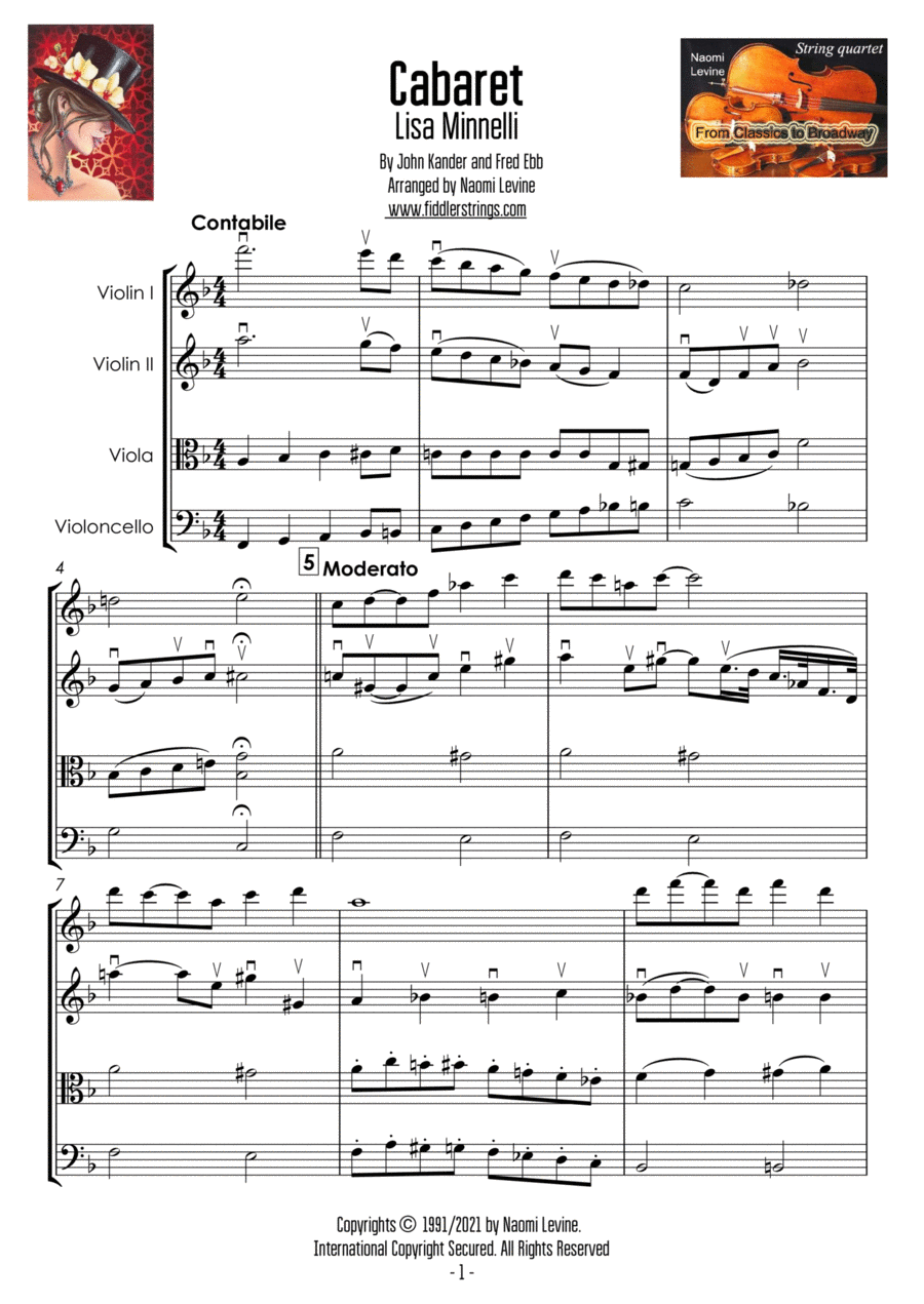 Cabaret String Quartet scores gallery preview page 1