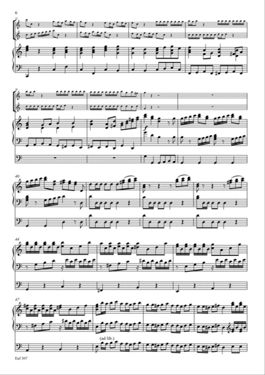 A. Vivaldi - Concerto for two trumpets & organ Trumpet Duet scores gallery preview page 6