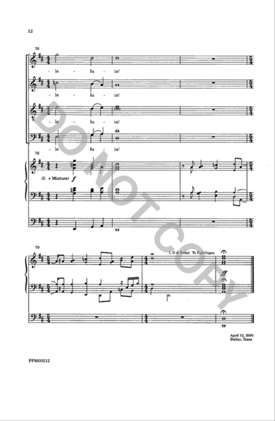 Three Days Had Passed 4-Part scores gallery preview page 13