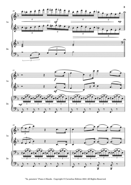 "Speed Your Journey" "Va, Pensiero" Verdi Nabucco. Chorus of the Hebrew Slaves. PIANO 4 HANDS. image number null