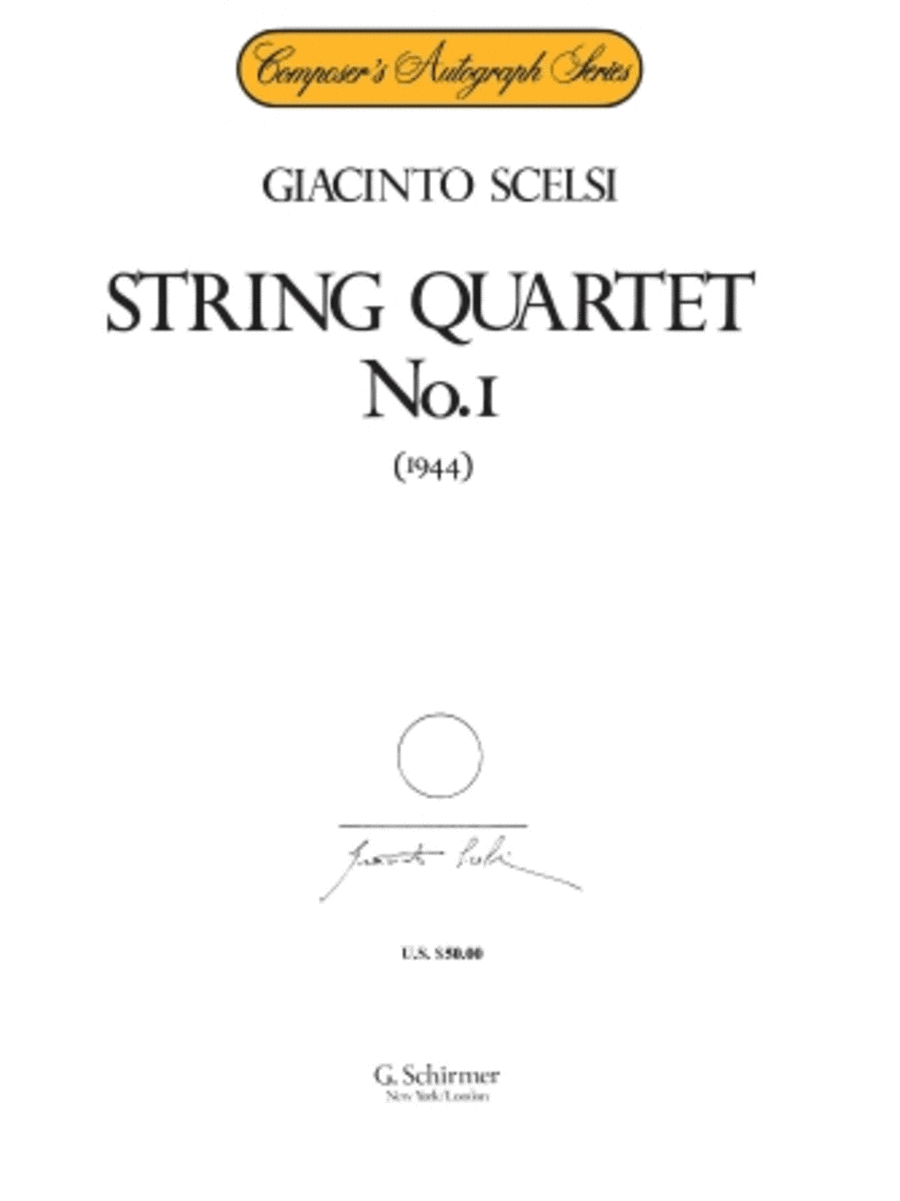 String Quartet No. 1 (1944) String Quartet scores gallery preview page 1