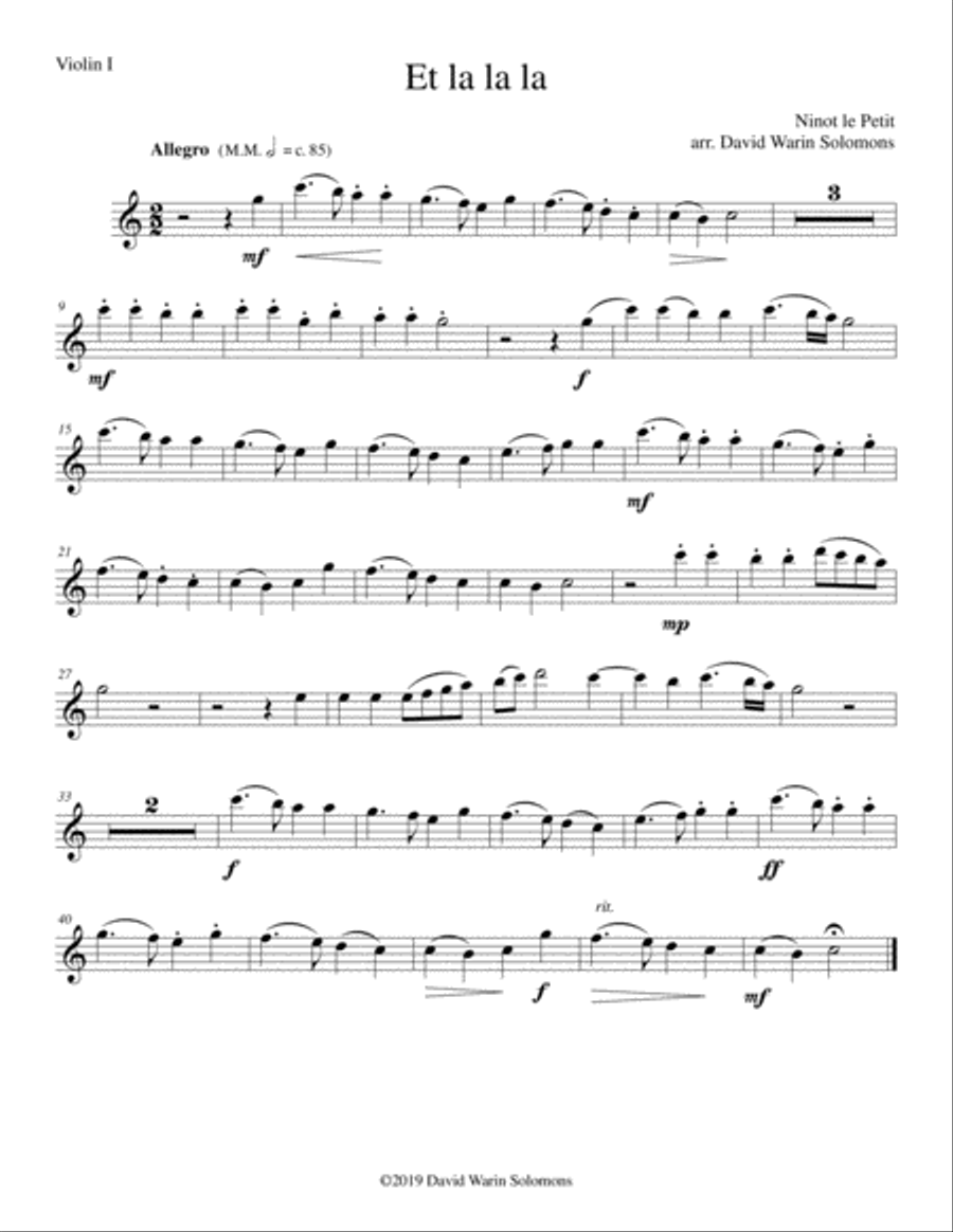 Et la la la for string quartet String Quartet scores gallery preview page 4