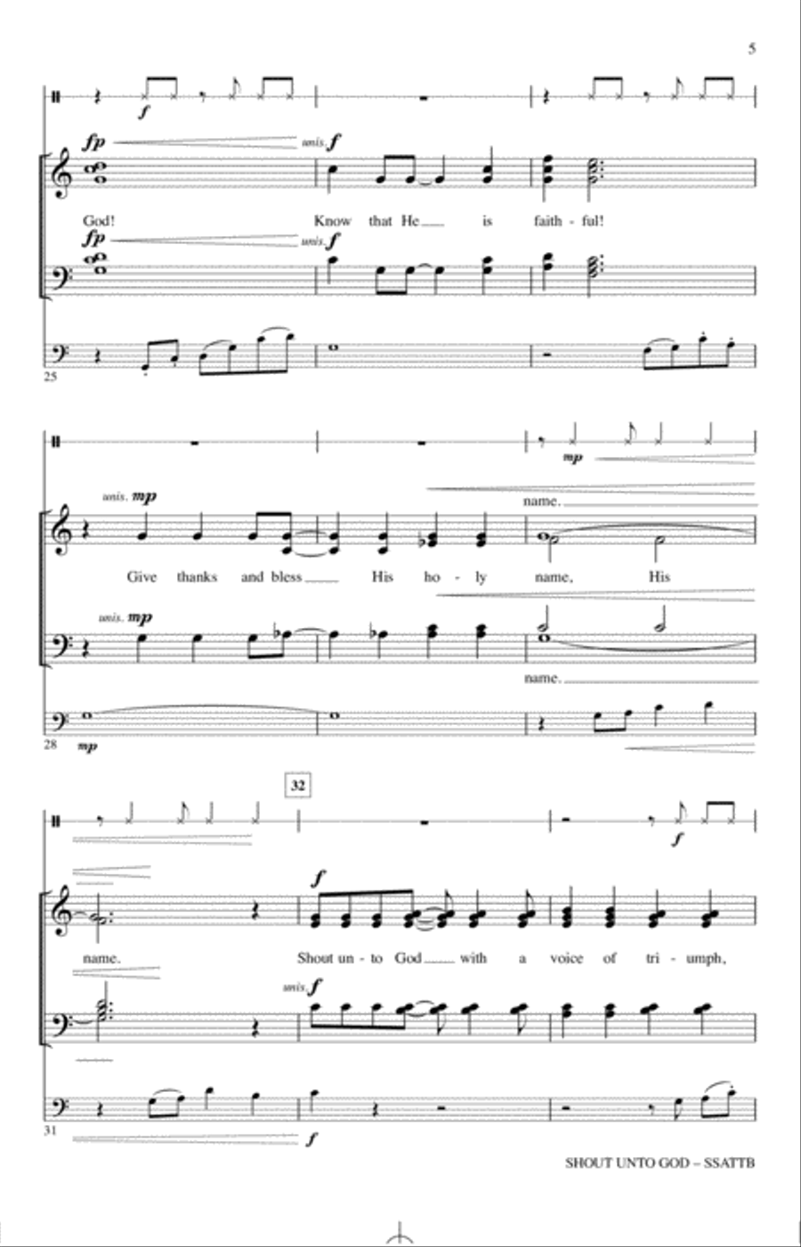 Shout Unto God Shout Unto God 4-Part scores gallery preview page 4