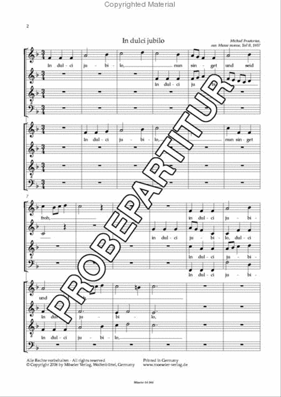 In dulci jubilo 4-Part scores gallery preview page 3