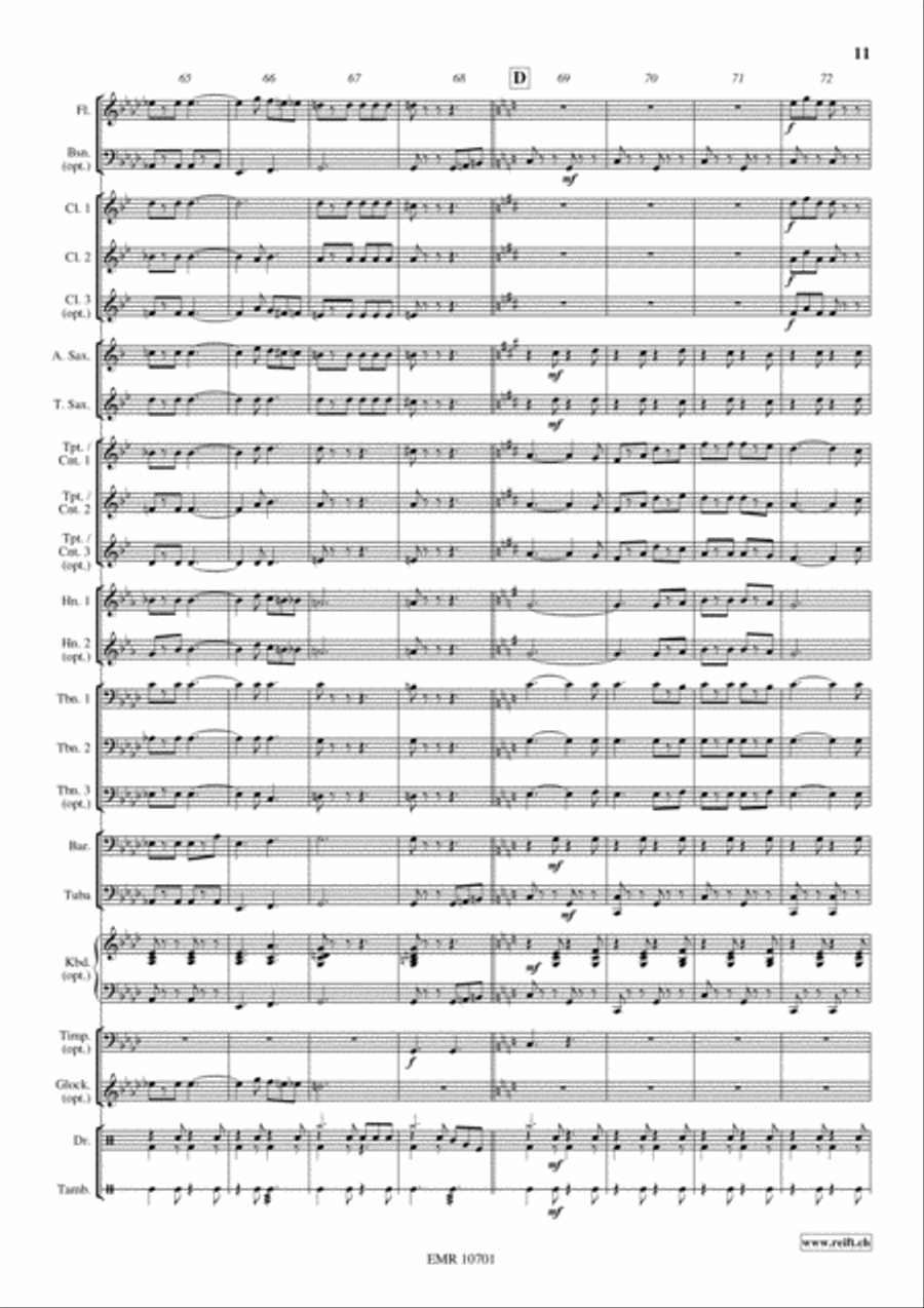 Glory, Glory, Alleluja Glory, Glory, Alleluja Concert Band scores gallery preview page 12