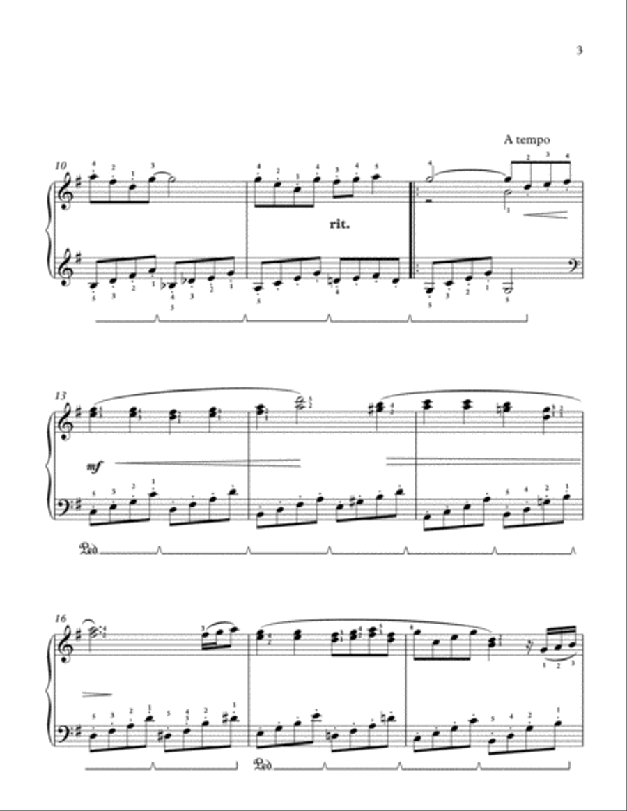 Autumn Rain- - Intermediate piano pedagogical music for short touches Piano Solo scores gallery preview page 3