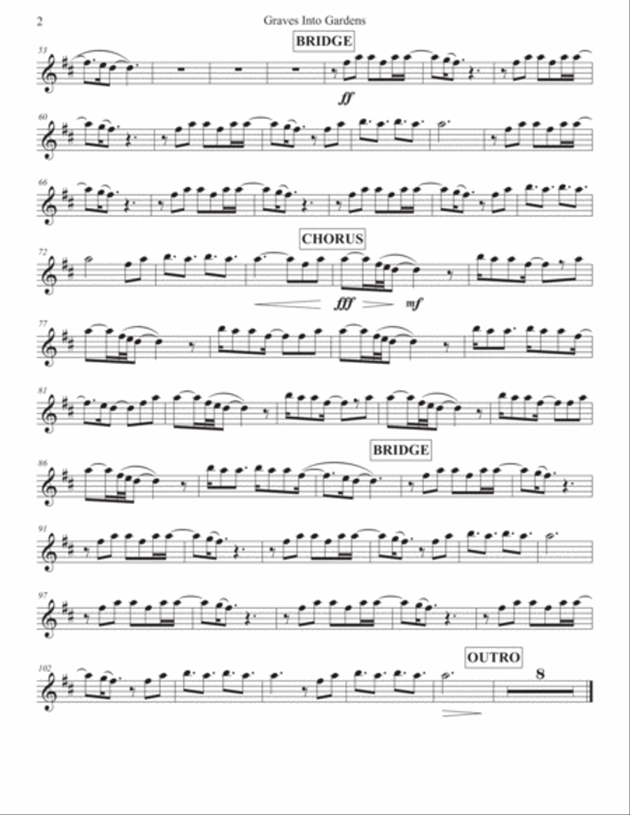Graves Into Gardens Graves Into Gardens Soprano Saxophone scores gallery preview page 3