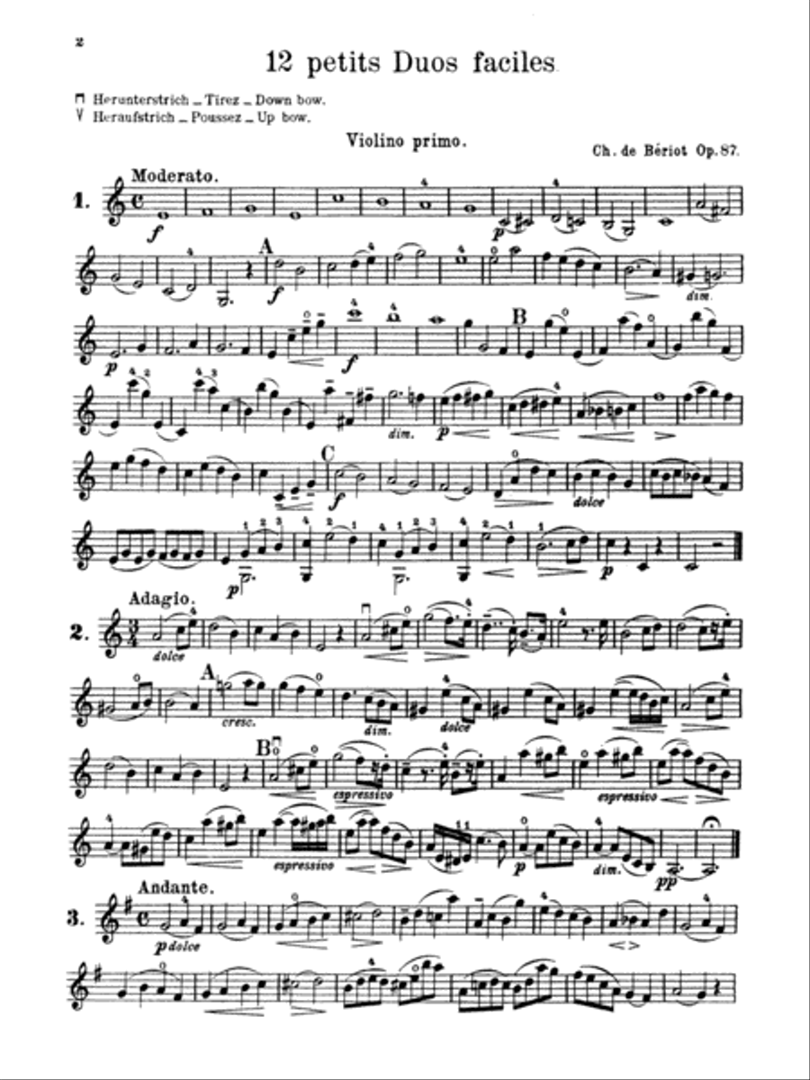 Twelve Short Easy Duets, Op. 87 String Duet scores gallery preview page 3