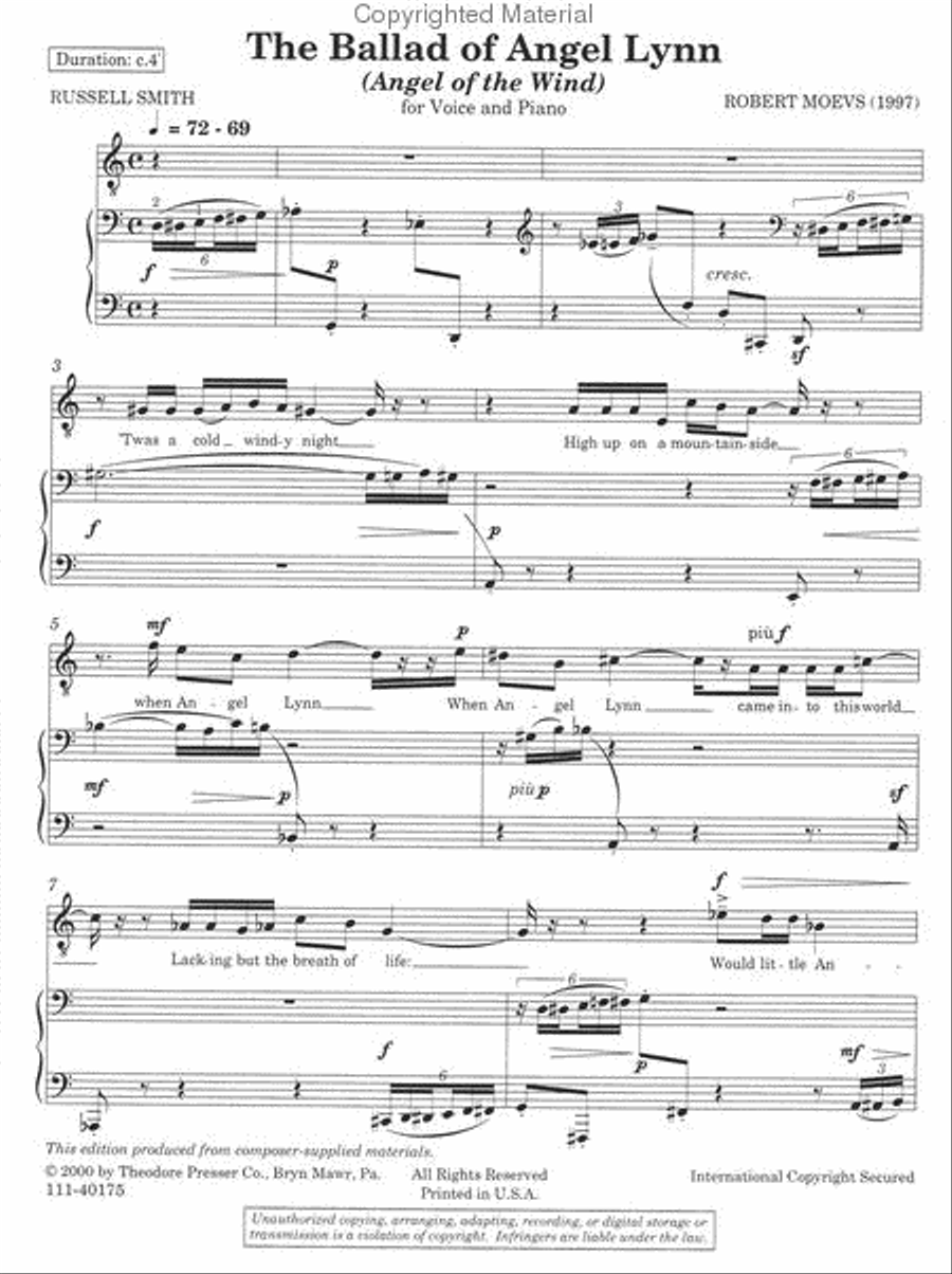 The Ballad Of Angel Lynn Chamber Music scores gallery preview page 2