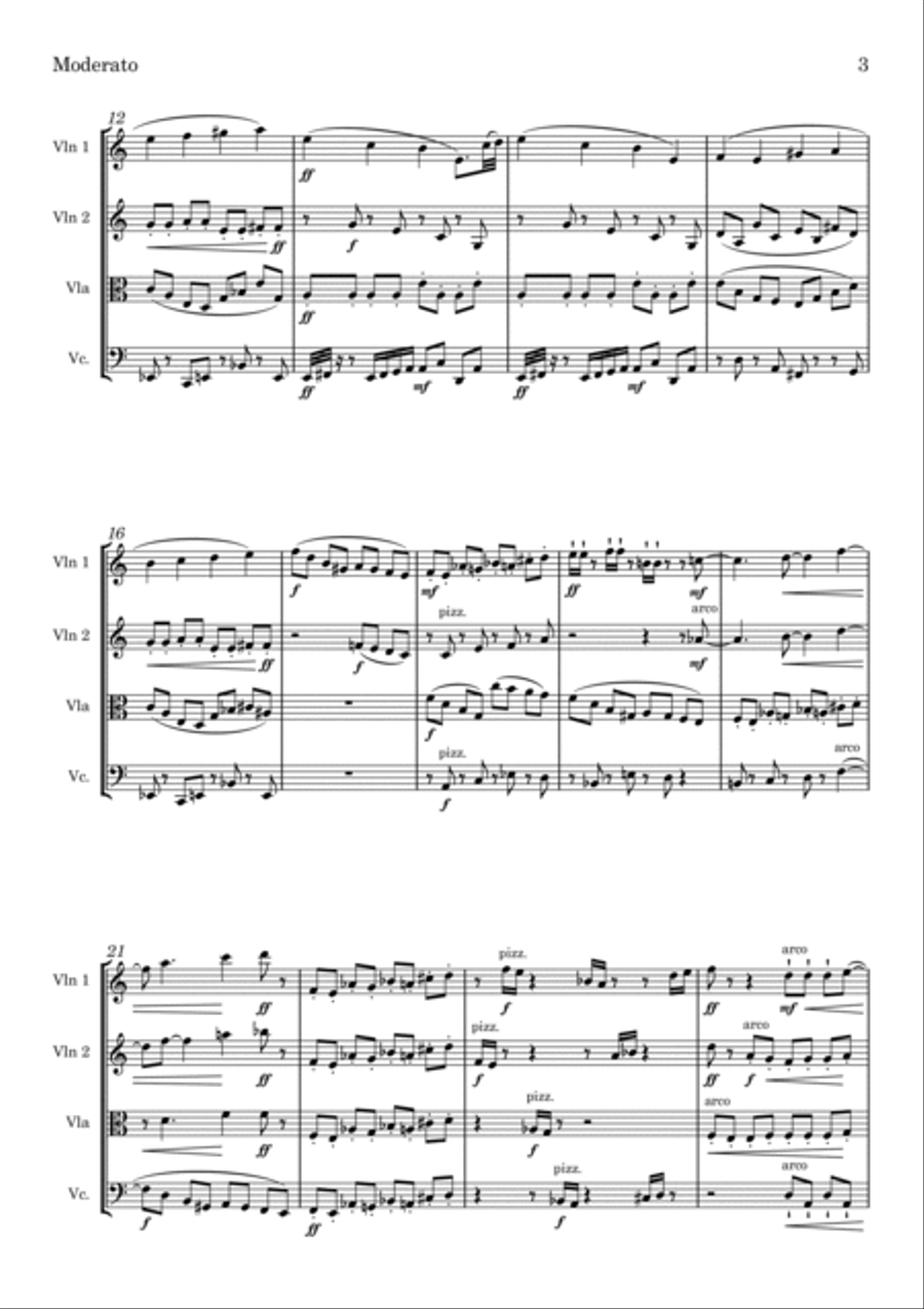 String Quartet No 1 String Quartet scores gallery preview page 3