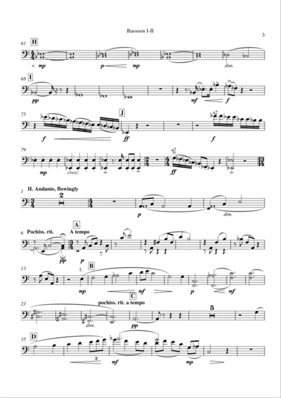 Richard Faith/László Veres : Festivals for concert band - bassoon I and II part Concert Band scores gallery preview page 3