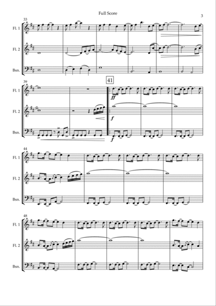 Without You Without You Woodwind Trio scores gallery preview page 3