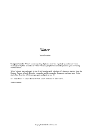 Book cover for Water (for solo guitar)