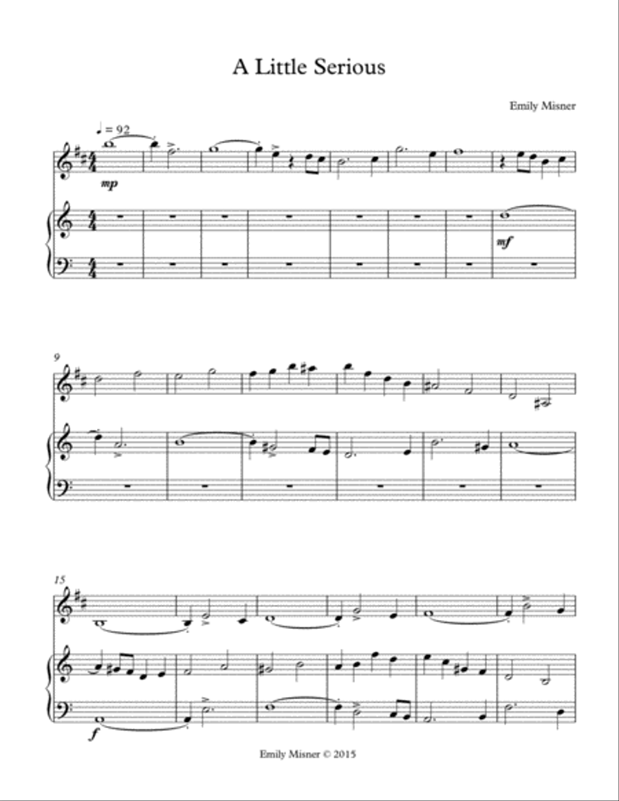 A Little Serious Clarinet Solo scores gallery preview page 2
