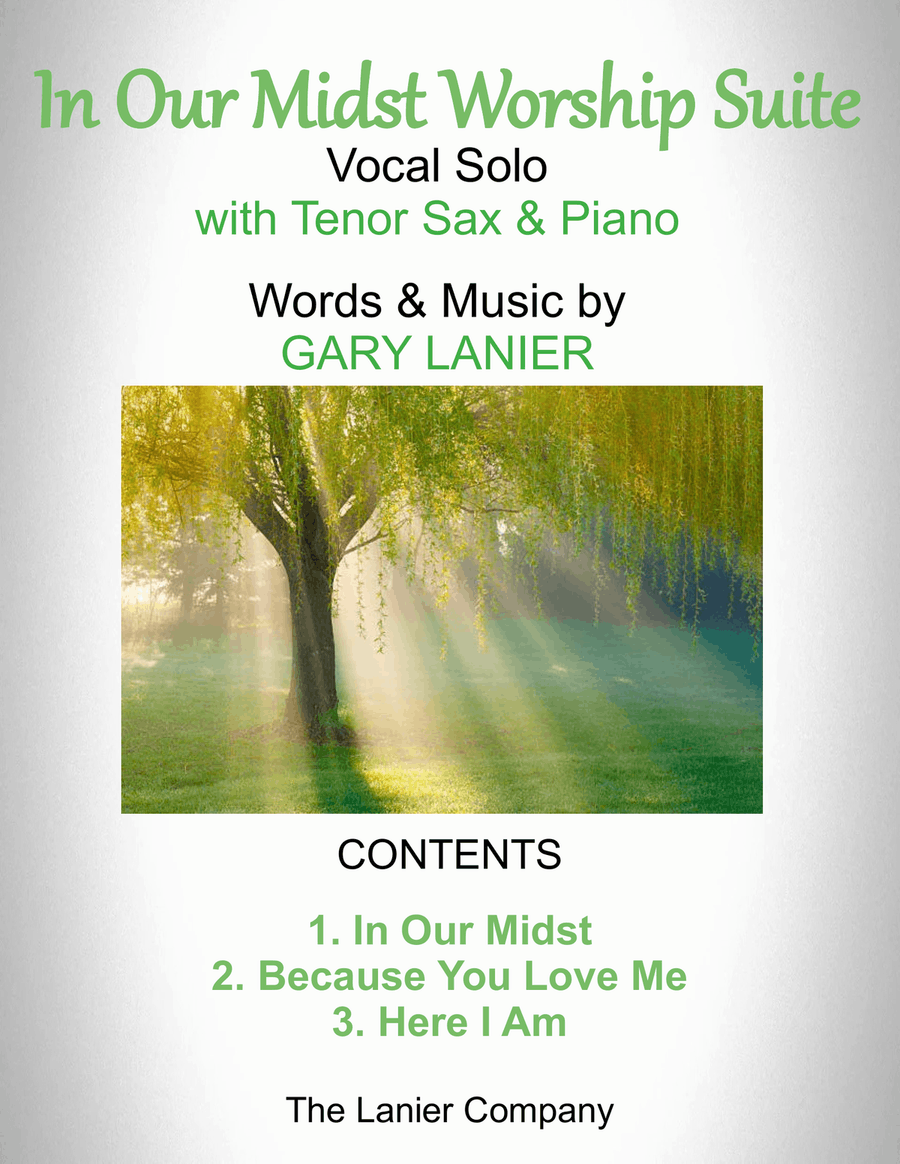 IN OUR MIDST WORSHIP SUITE (For Voice, Tenor Sax and Piano with Parts) Piano, Vocal scores gallery preview page 1