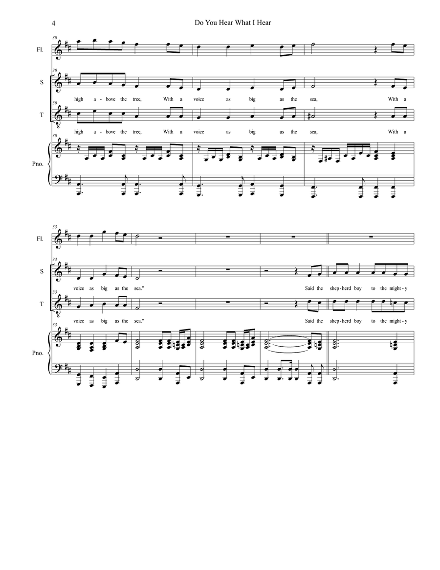 Do You Hear What I Hear 2-Part scores gallery preview page 4
