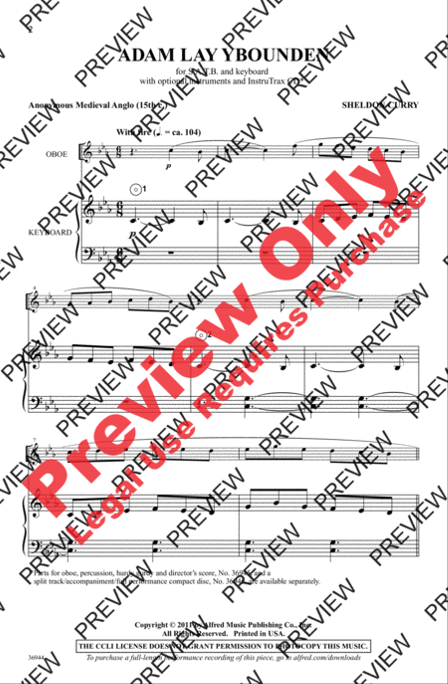 Adam Lay yBounden 4-Part scores gallery preview page 2