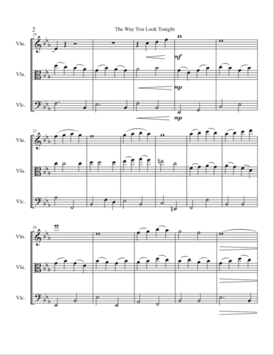 The Way You Look Tonight String Trio scores gallery preview page 2