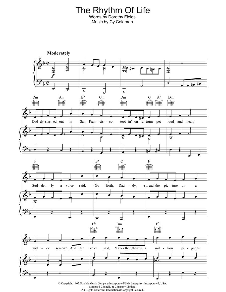 The Rhythm Of Life The Rhythm Of Life Guitar scores gallery preview page 1