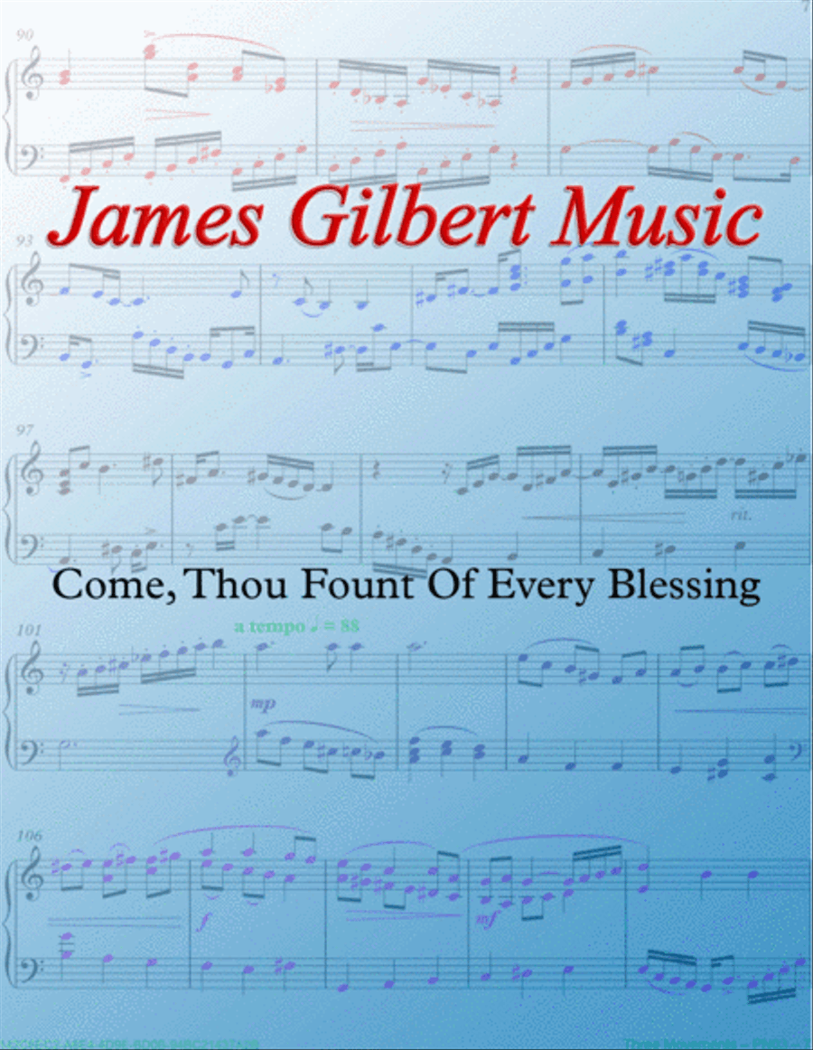 Come, Thou Fount of Every Blessing Organ Solo scores gallery preview page 1
