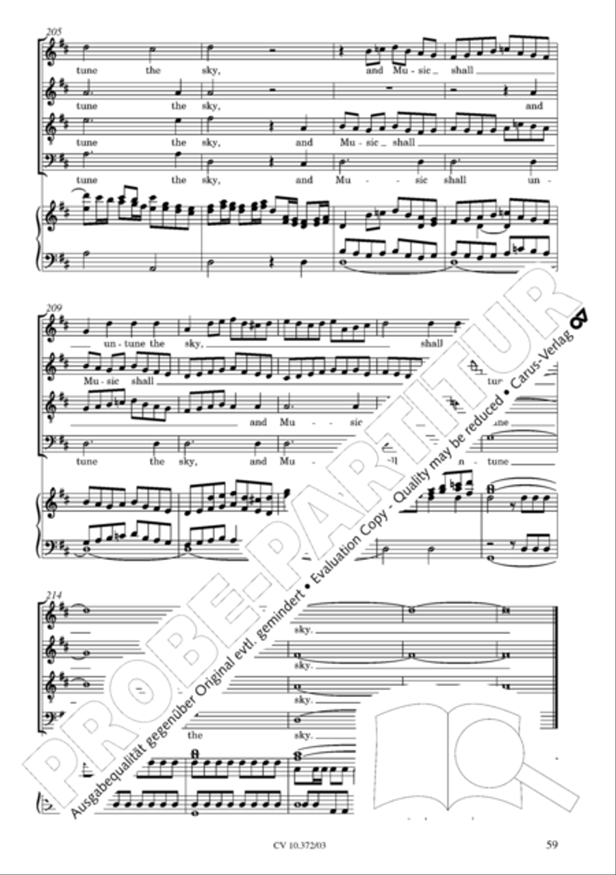 Ode for St. Cecilias Day 4-Part scores gallery preview page 60