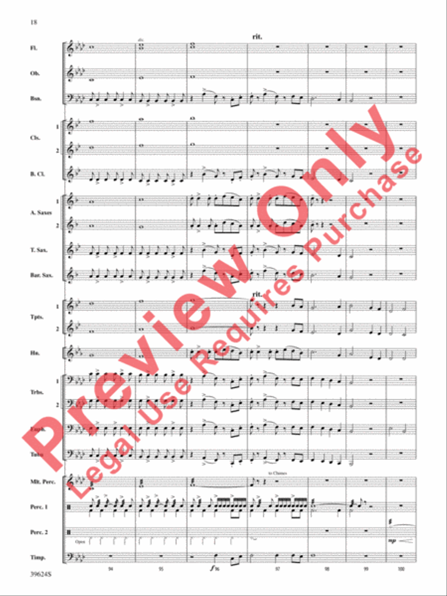 Cradle Hymn Concert Band scores gallery preview page 19