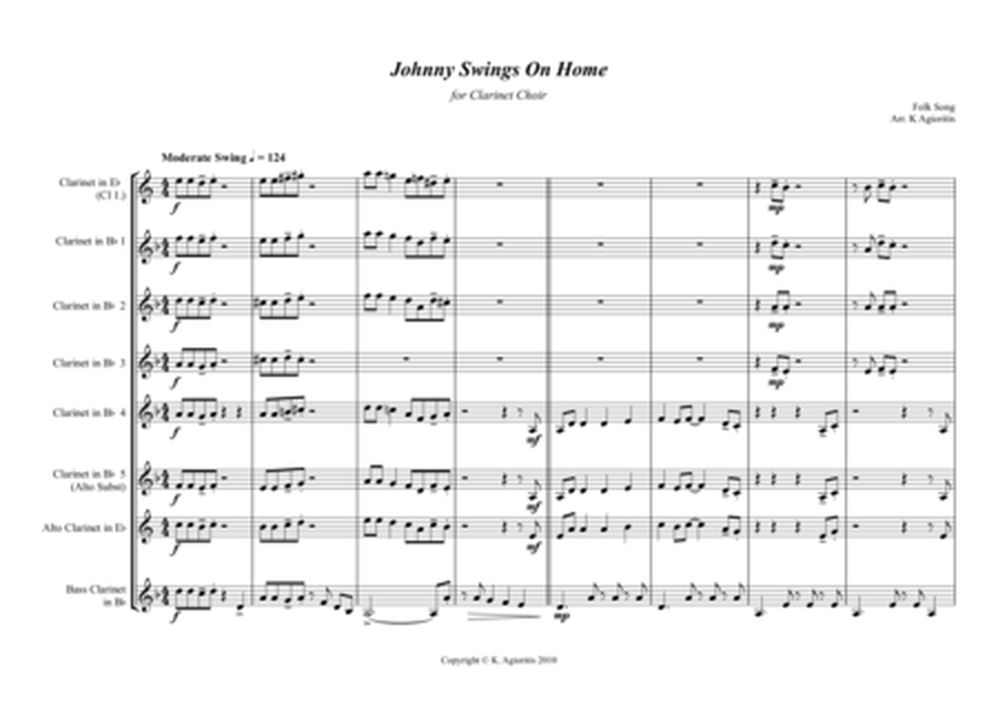 Johnny Swings On Home - for Clarinet Choir image number null