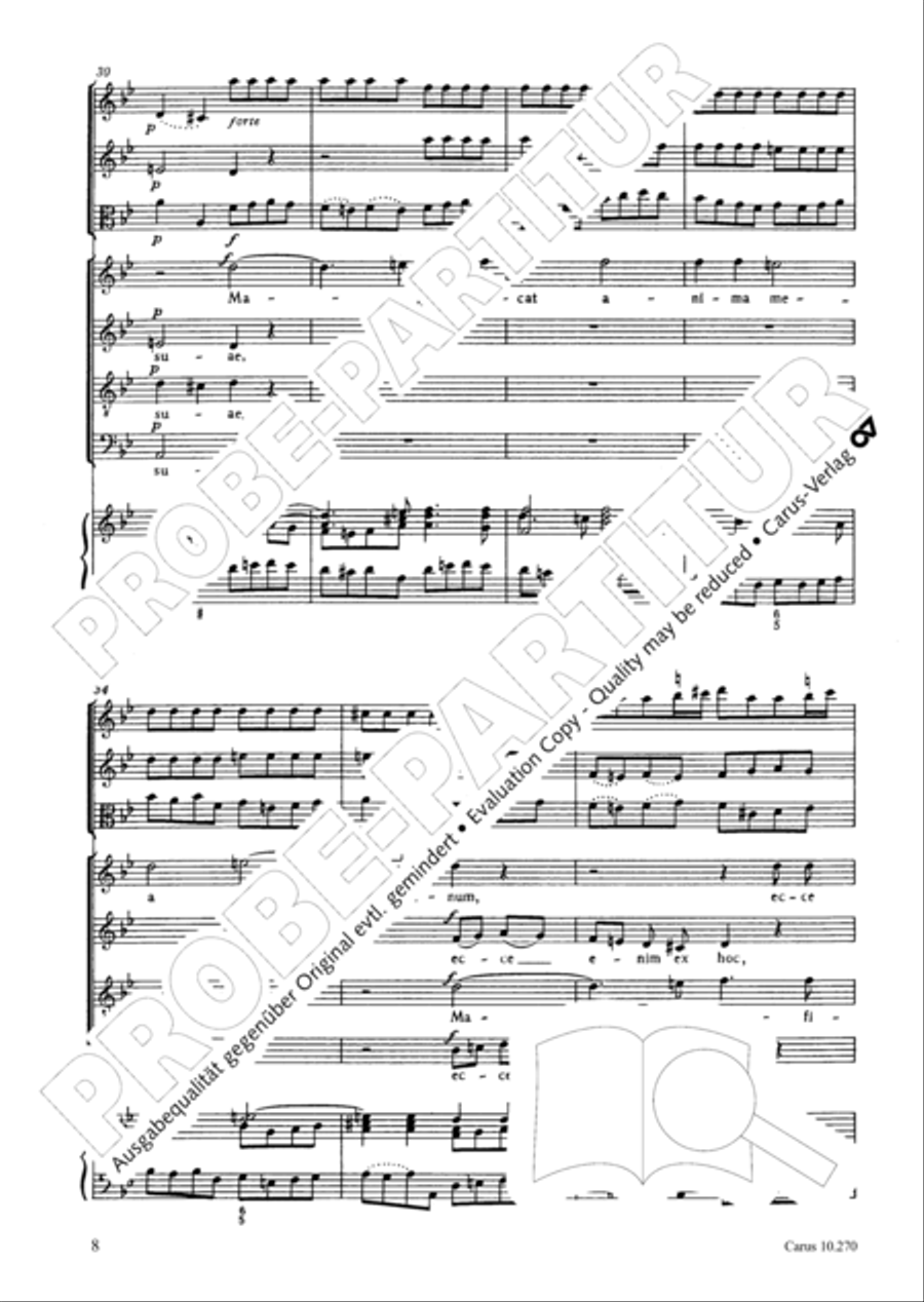 Magnificat in B flat major 4-Part scores gallery preview page 9