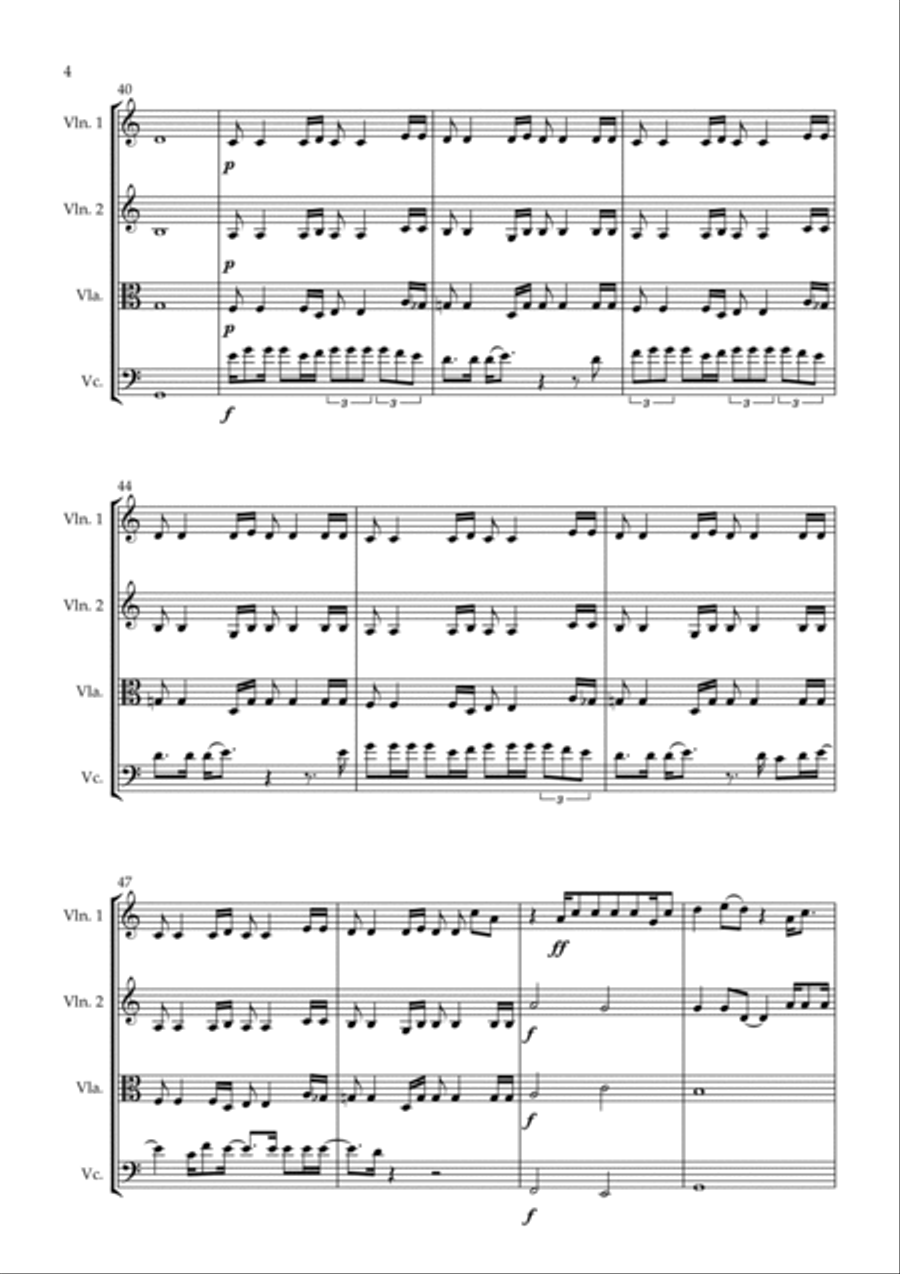 Sorry String Quartet scores gallery preview page 4