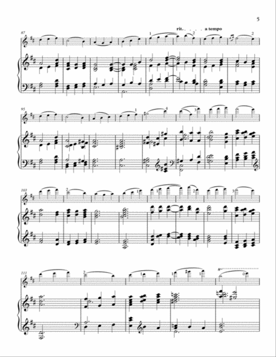 Glazunov Grand Concert Waltz for violin and piano Violin Solo scores gallery preview page 5