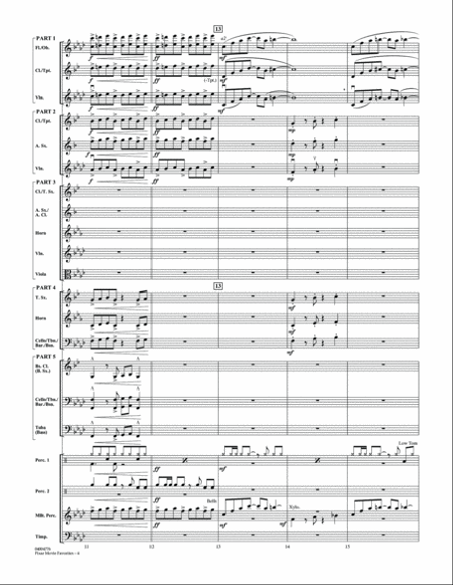 Pixar Movie Favorites - Conductor Score (Full Score) Concert Band scores gallery preview page 4