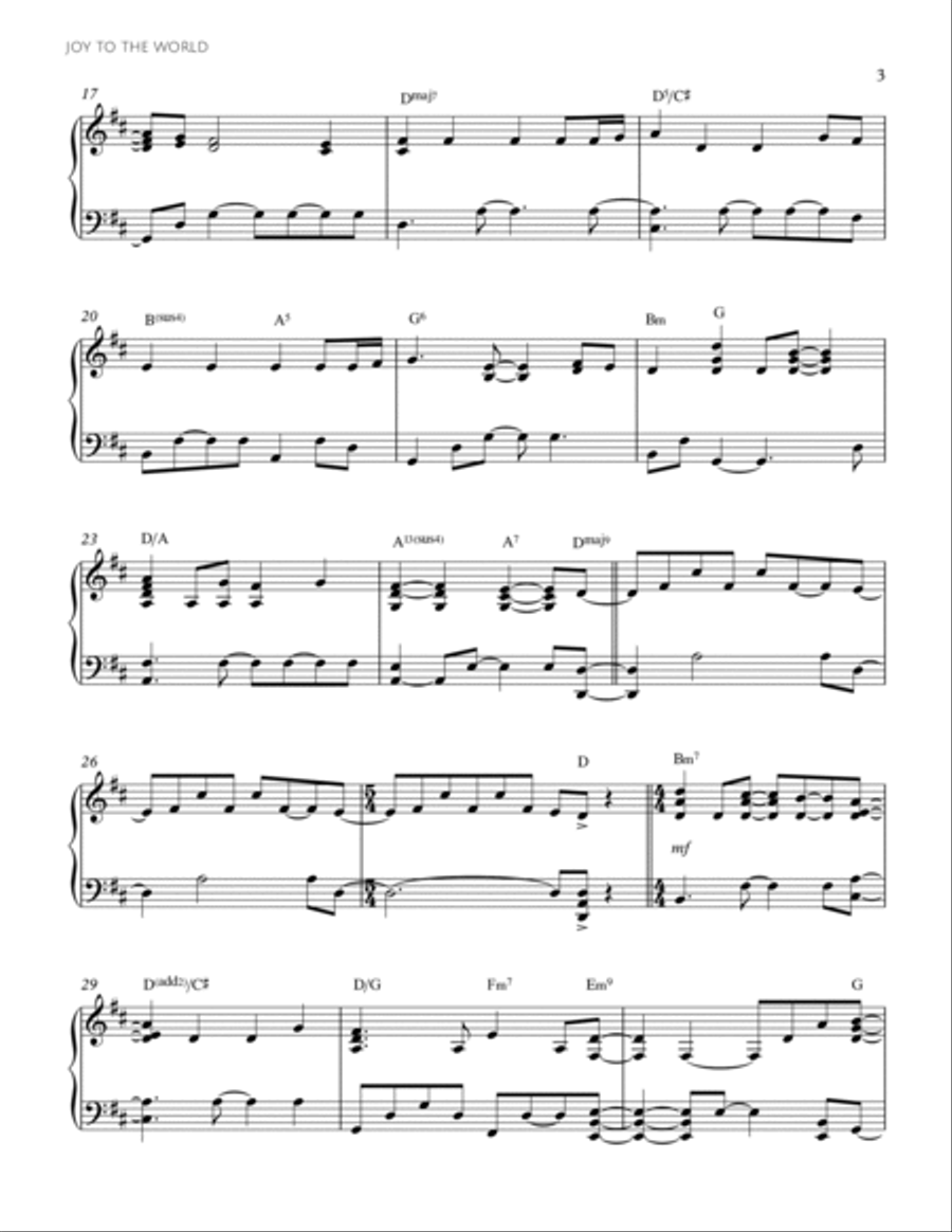 Joy to the World Joy to the World Piano Solo scores gallery preview page 3