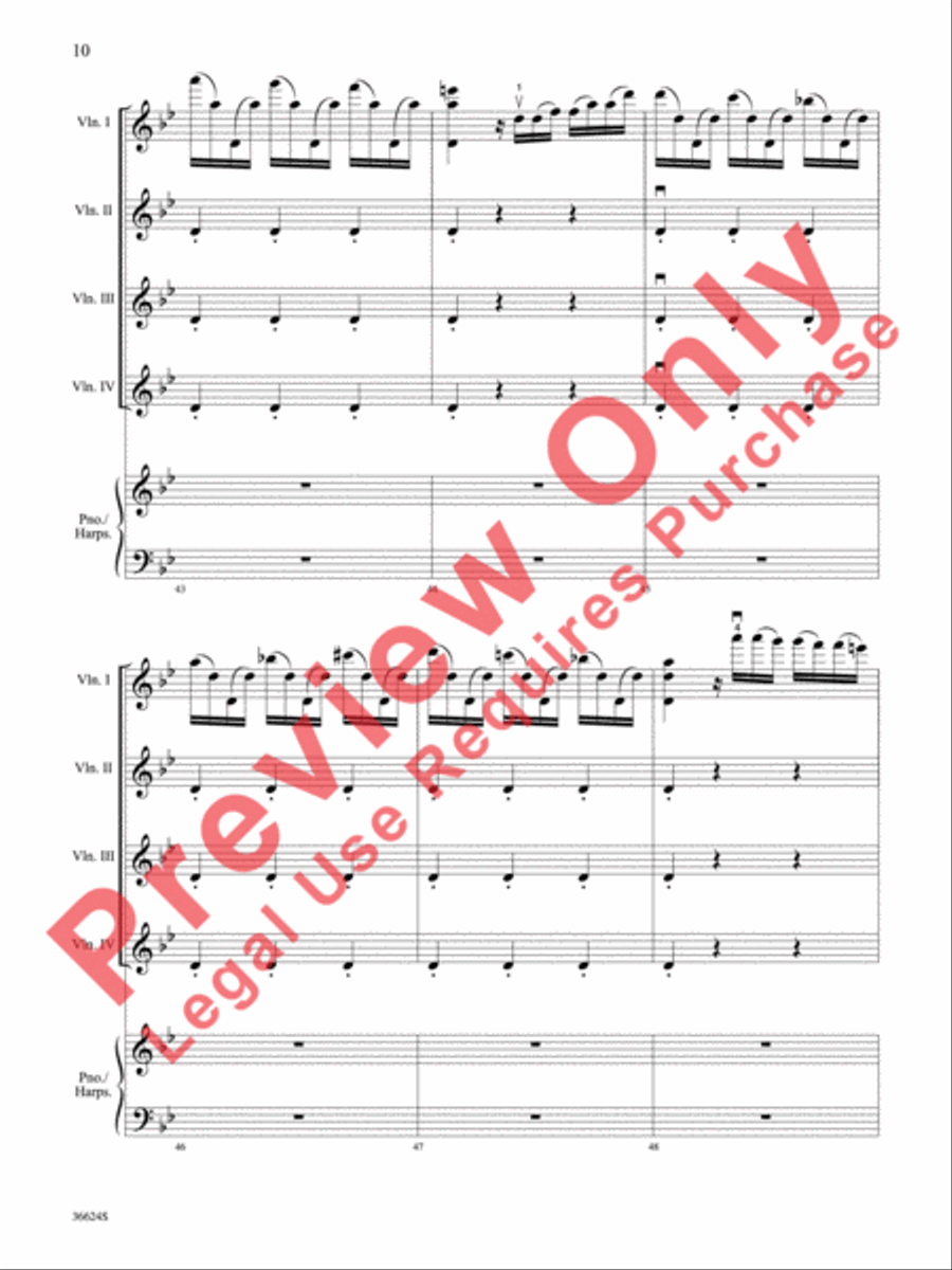 Violins Go Vivaldi -- Two Movements for Violin Quartet Small Ensemble scores gallery preview page 11