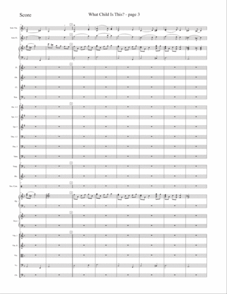 What Child Is This? Full Orchestra scores gallery preview page 3