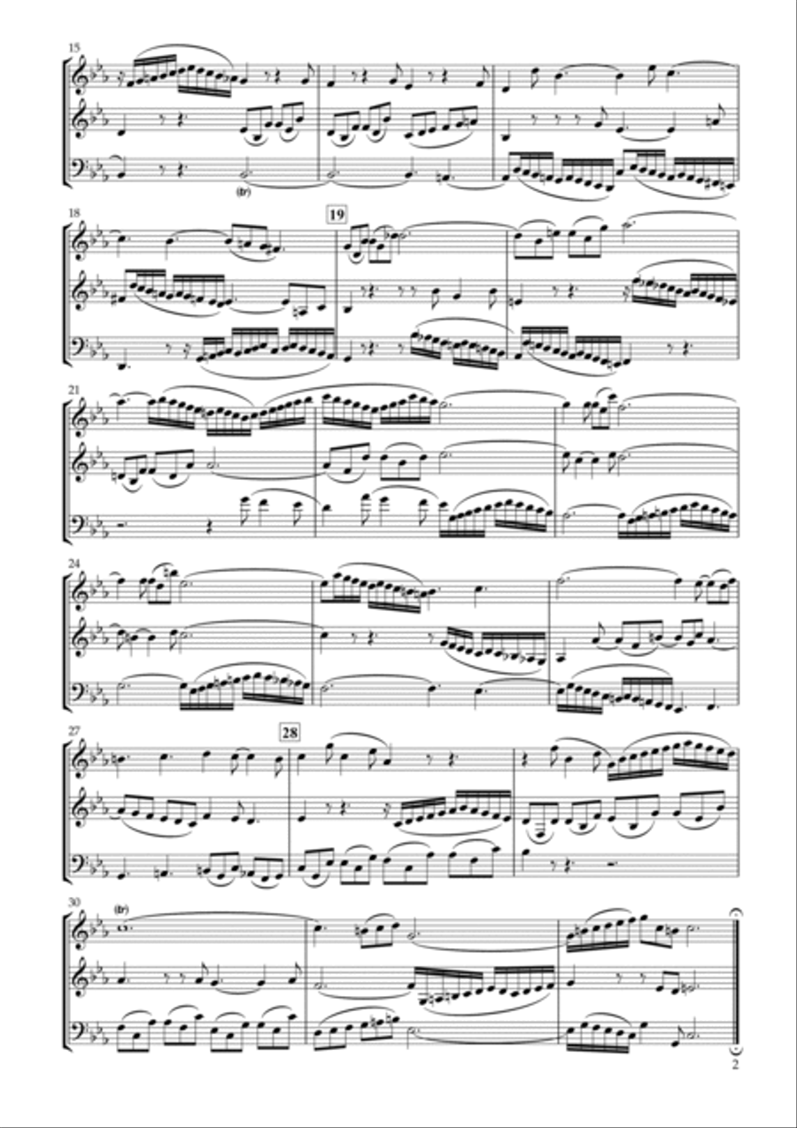 Sinfonia No.2 BWV.788 for Clarinet Trio Clarinet Trio scores gallery preview page 2