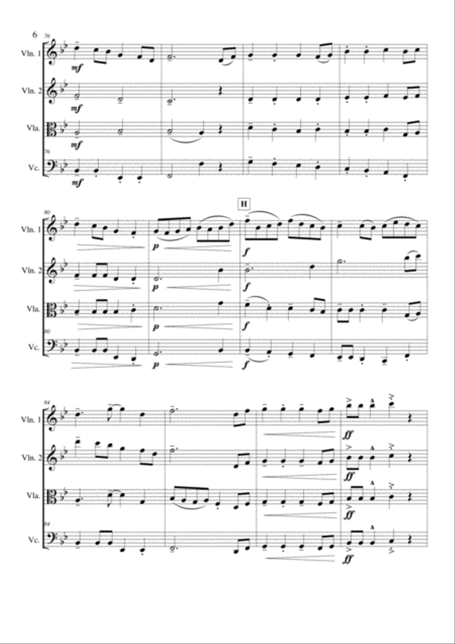 Star of the County Down Star of the County Down String Quartet scores gallery preview page 6