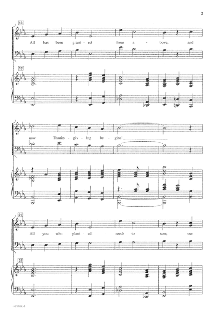 And Now Thanksgiving Begins 4-Part scores gallery preview page 3