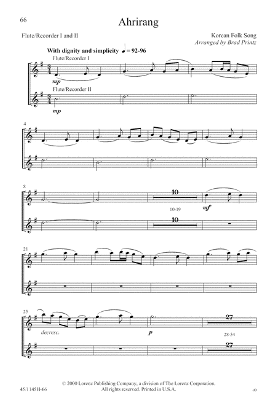 We Sing the World Around 2-Part scores gallery preview page 67