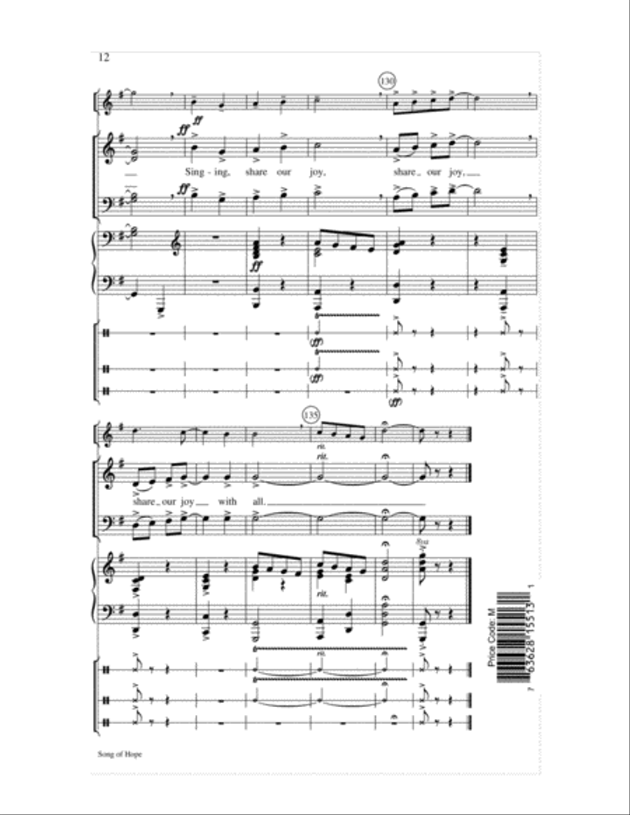 Song of Hope Song of Hope Choir scores gallery preview page 12