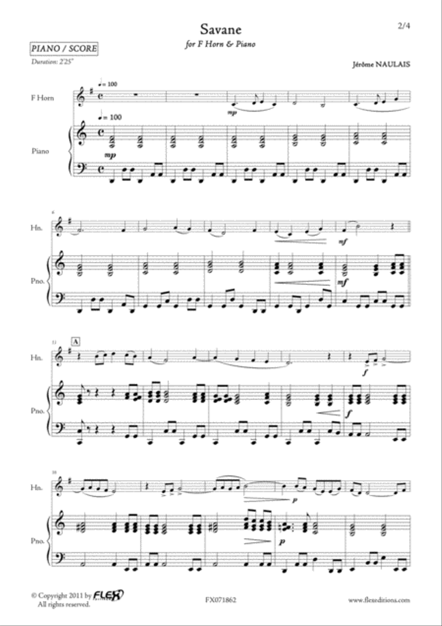 Savane Piano scores gallery preview page 2